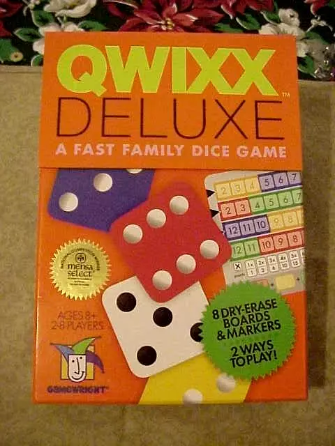 QWIXX DELUXE Fast Family Dice Game Board Game Complete New Open Box Never Played