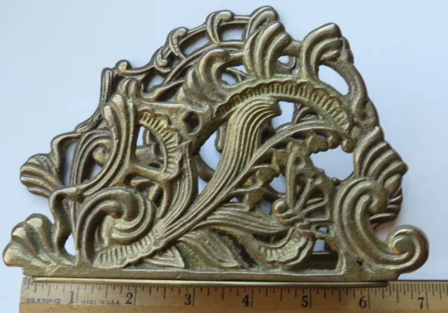 Teleflora Ornate Solid Brass Napkin / Letter Holder