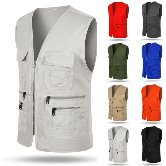 Gilet Attivo Abbigliamento Hunt Uomini Estate Viaggiatori Fotografia Regista