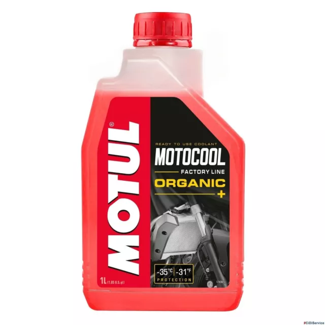 1 LITRO Motul Motocool Factory Organic+ Liquido Refrigerante Radiatore Moto Ross