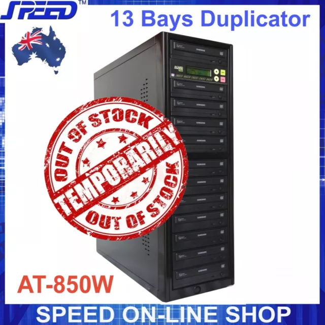 AT-850W 13 bay Duplicator with ACARD DVD CD 1 to 11 SATA Controller + DVD RW
