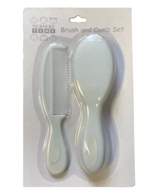 Baby Hair Brush & Comb Set white comb set for newborn baby soft hairbrush 2