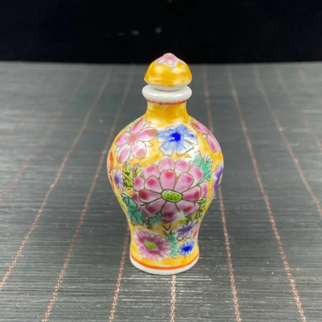 Collectible Chinese Porcelain Cloisonne Handmade Exquisite Snuff Bottle 91009