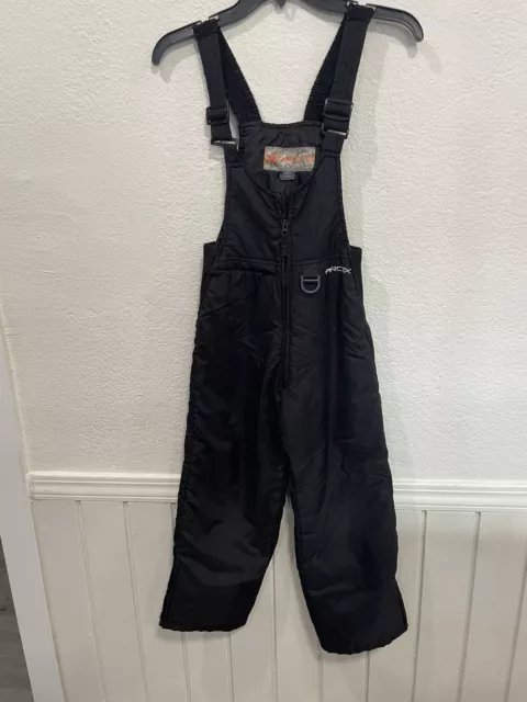 Arctix Kids Black Insulated Bib Overalls Ski Snow Pants Youth Size Small Unisex