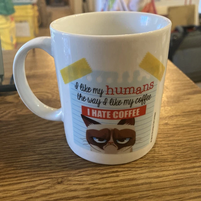 Ganz Grumpy Cat Coffee Cup Mug- I like my Humans the Way I Like My Coffee ...