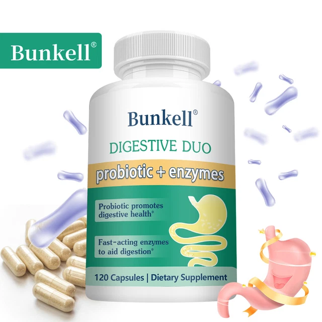 DIGESTIVE PROBIOTIC + Enzymes Capsules Digestion Function And Immunity