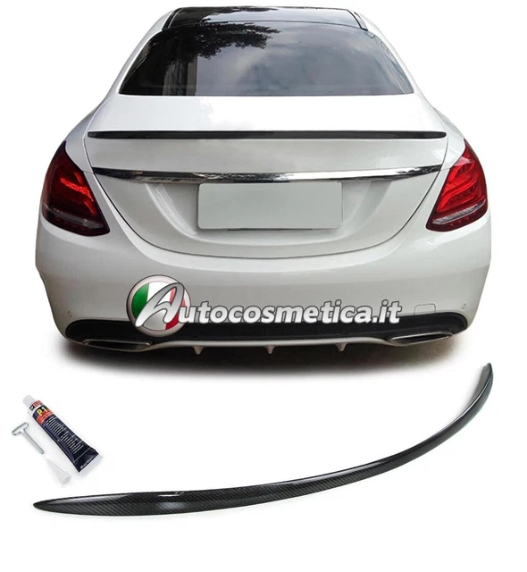 Lèvre Spoiler Arrière Compatible Avec Mercedes Classe-C W203 Sedan (ABS), Noir