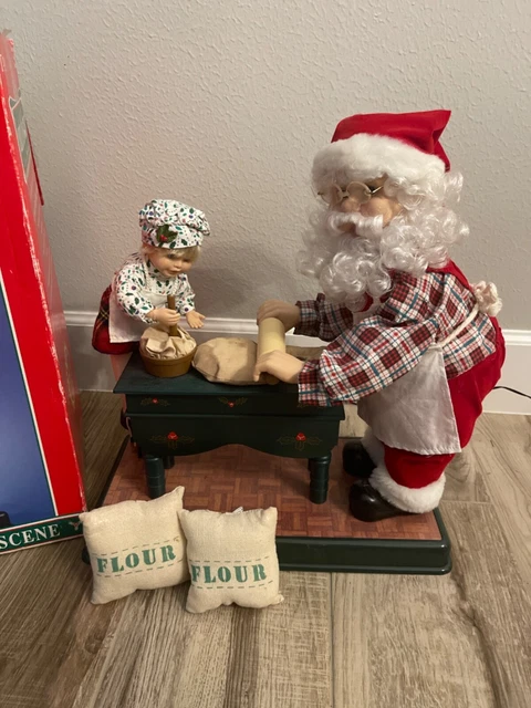 置物 Telco Santa the Baker Motion-Estes 1996 VINTAGE Telco 1996 Santa Baker Animated Christmas Display