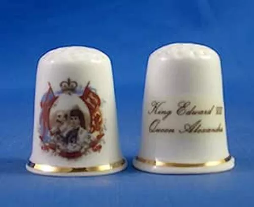 Birchcroft  Thimble -- Vintage King Edward 7th Coronation 1937 - Free Gift Box