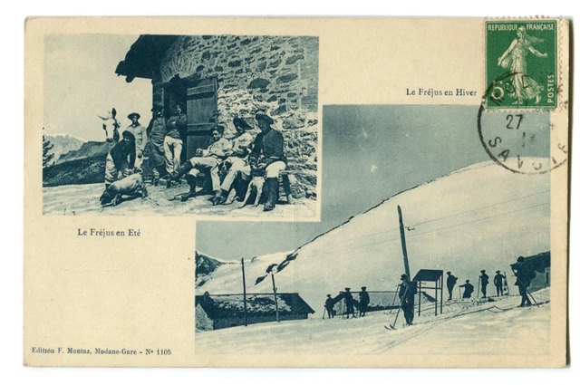 CPA 73 Savoie Maurienne Le fréjus in lively winter and summer