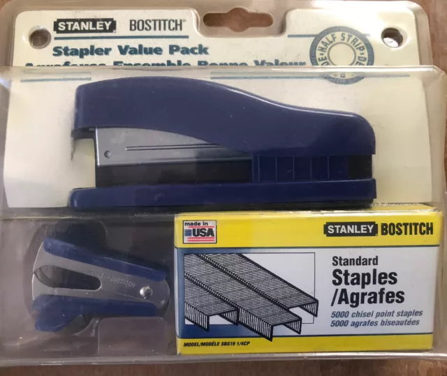 Vintage Stapler Stanley Bostitch Pack Office Supplies Staples Remover