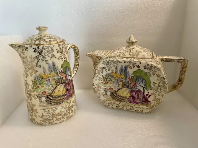 Empire Shelton Bone China Rare Tea Coffee Pot Stunning Set Vintage Collectors