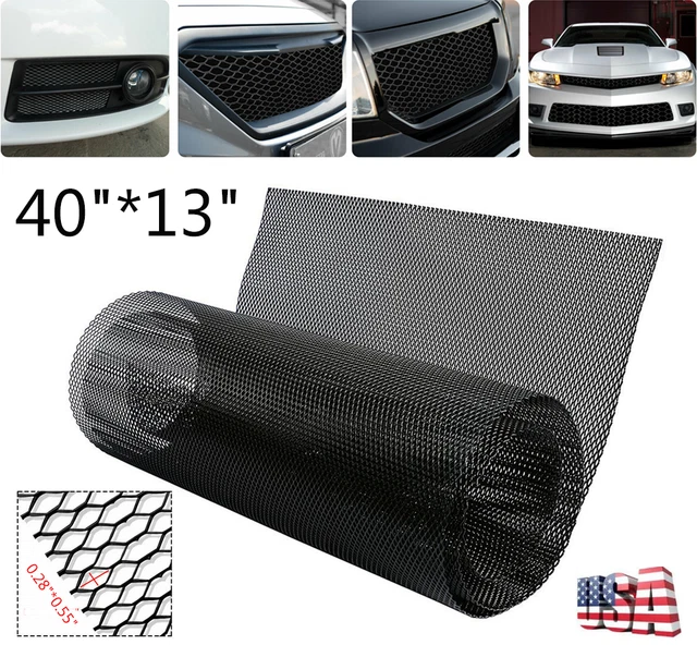 ALUMINUM MESH GRILL Cover Car Bumper Fender Hood Vent Grille Net