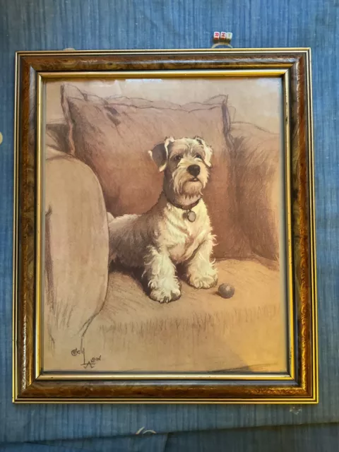Beautiful Art Print Illustration by Cecil Aldin - Over 100yrs Old , His Own Dog