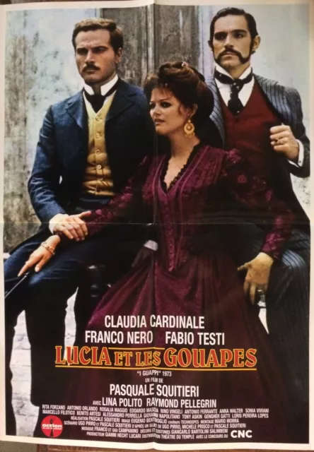 Affiche LUCIA ET LES GOUAPES. 60x80 cms. Claudia Cardinales, Franco Nero