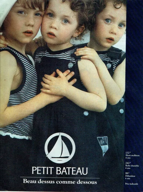 publicité Advertising 0323 1990   vetements Petit-Bateau  Sarah Moon