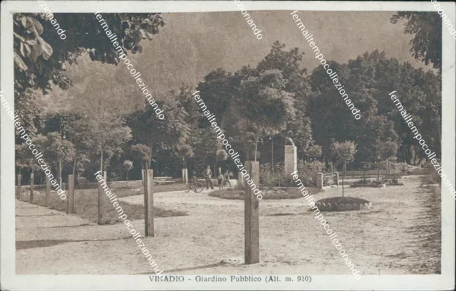 ce437 cartolina vinadio giardino pubblico provincia di cuneo piemonte