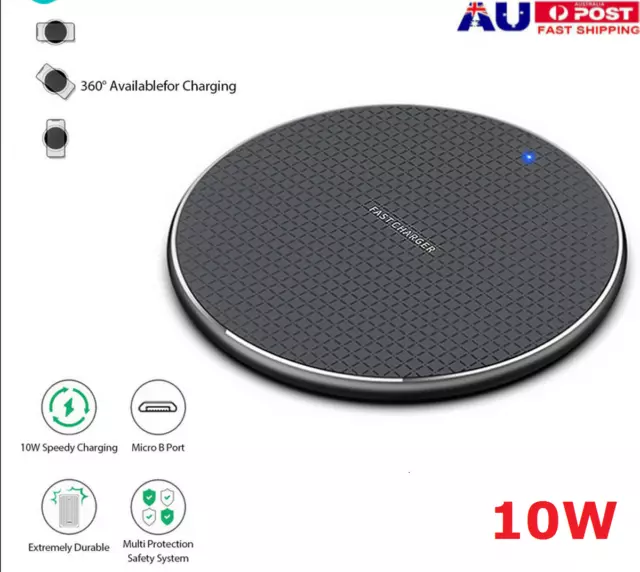 Wireless Charger Charging Pad For Qi iPhone 15 14 13 12 Pro Max Samsung S23 S22