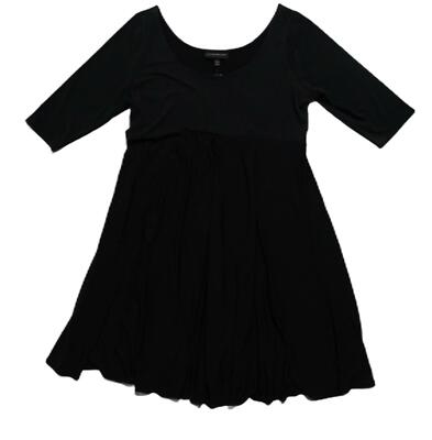 Lane Bryant Fit Flare Dress 3/4 Sleeves Plus 14/16 18/20 26/28 Black 1x 2x 4x