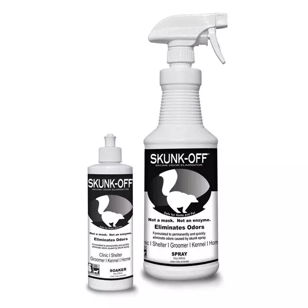 DISSOLVANT D'ODEUR SKUNK OFF pas un masque enzymes sûres et efficaces pour éliminer les odeurs sécurité pour animaux de compagnie