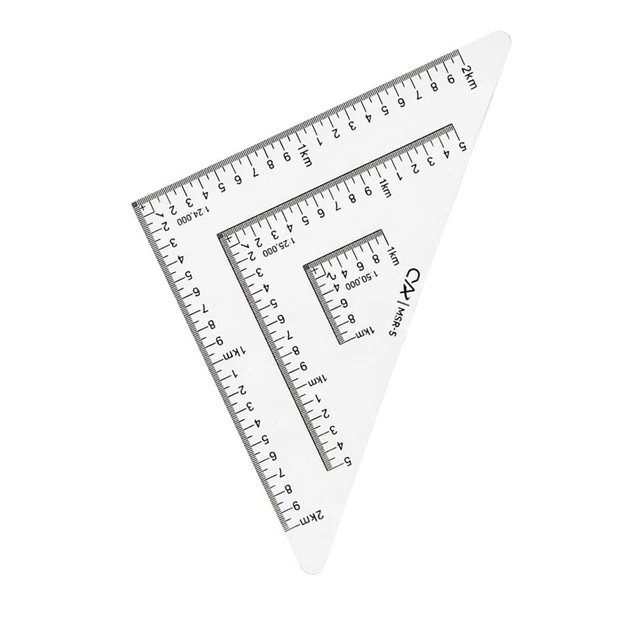 Triangle Protractor Case TRIANGLE PROTRACTOR LEARNING for Utm, Usng, Coordinates Land Navigation ...
