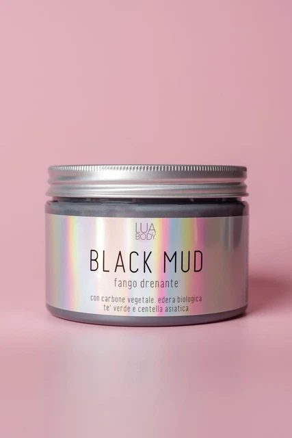 FANGO ANTICELLULITE DRENANTE Lua Body Black Mud Carbone Vegetale ...