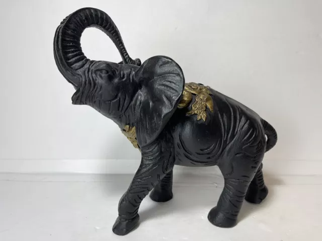 Wood Elephant Sculpture Hand Carved Wooden Figurine Lucky Statue