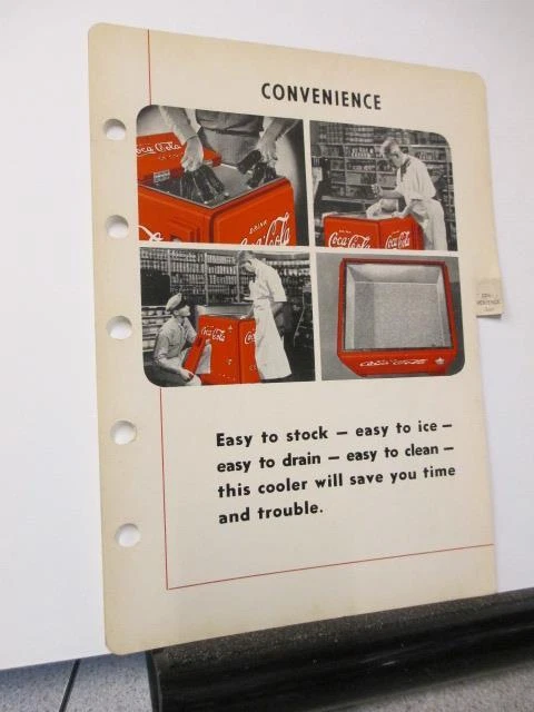 COCA COLA 1940 store salesman sample soda bottle vending machine cooler ICE #8