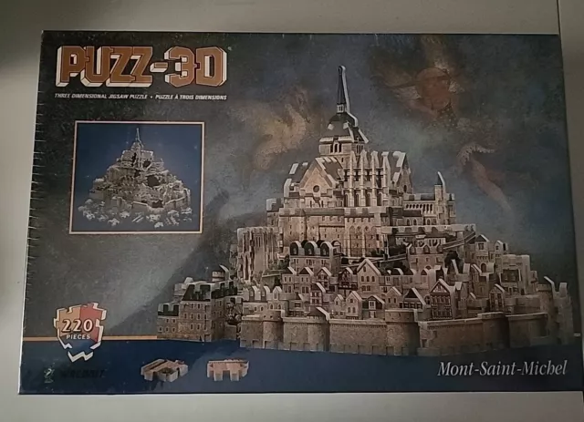 NEW Puzz3D Mont-Saint-Michel 220 Piece Puzzle Puzz-3D Wrebbit