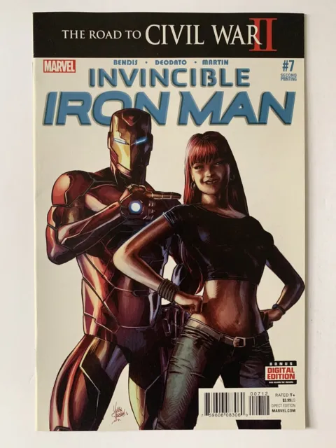 Invincible Iron Man #7 9.4 Nm 2Nd Print 2016 1St Appearance Of Riri Williams