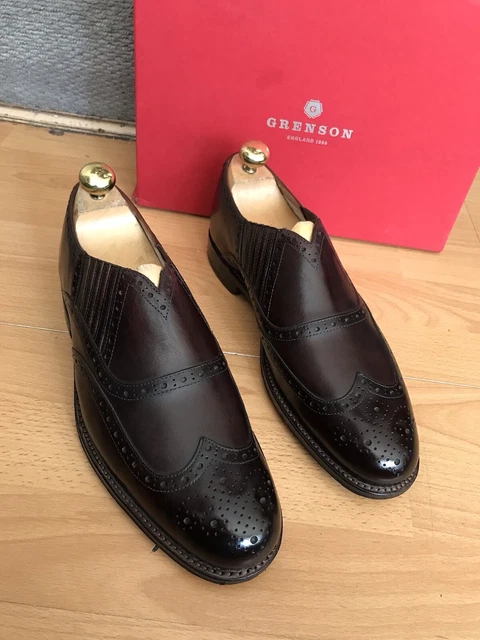 GRENSON BROWN hand painted Leather Men s Brogue Shoes Size Uk 8 eu 42 150.00 PicClick UK