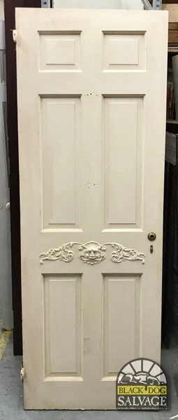 Ornate 6 Panel Door with Appliques, 29 3/4" x 83"