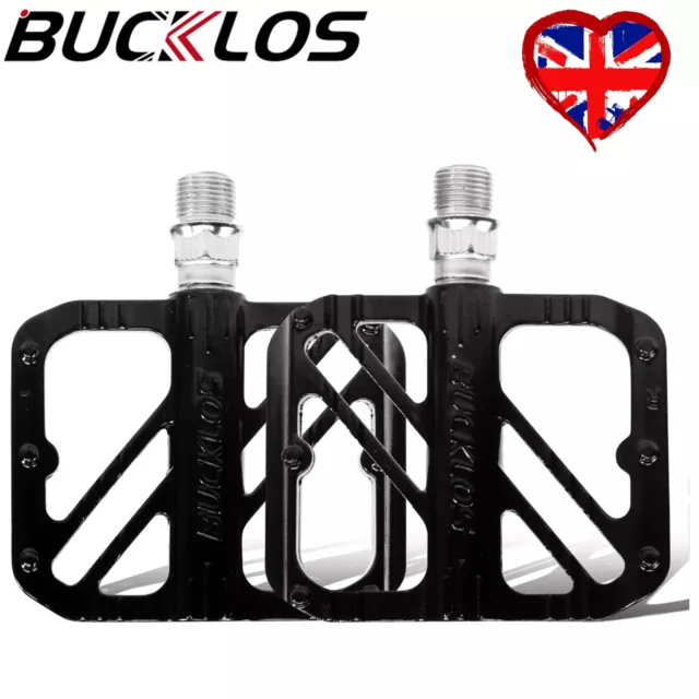 Mountain Bike Flat/Platform Pedals 9/16" Bearing Fit Shimano/Rockbros Universal