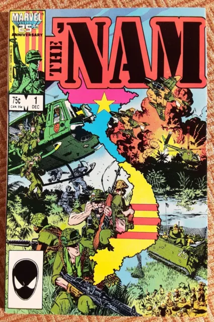 THE 'NAM #1 VF- Signed 3X Larry Hama/Doug Murray/Michael Golden 1986 Marvel
