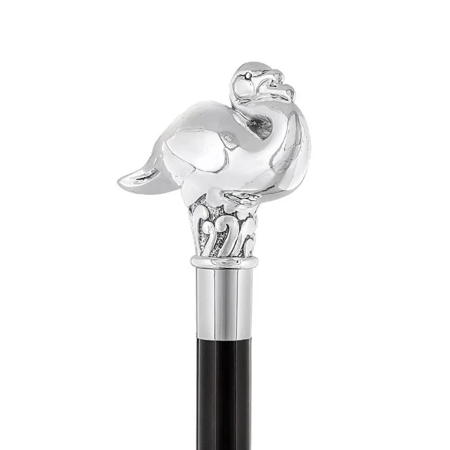 Bastone da passeggio in ottone stile cigno Hercule Poirot Bastone da passeggio in ottone stile cigno Hercule Poirot