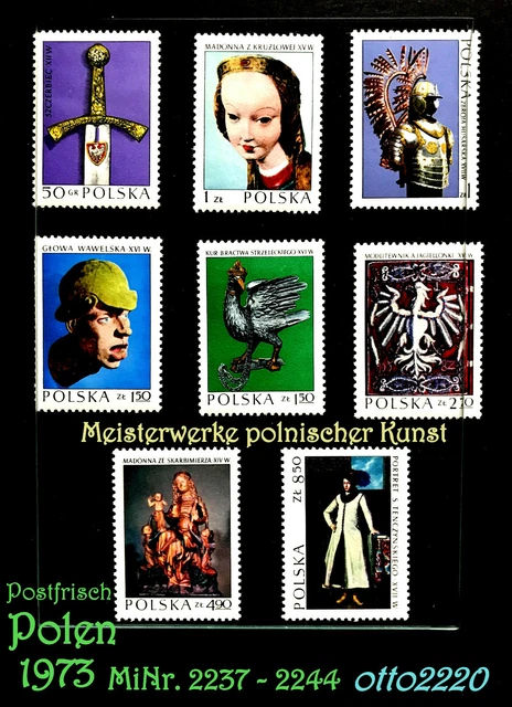Polen 1973, MiNr. 2237 - 2247; "Meisterwerke polnischer Kunst", Postfrisch