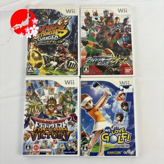 WII SOFTWARE SET Mario Strikers Charged We Love Golf Etc Japanese