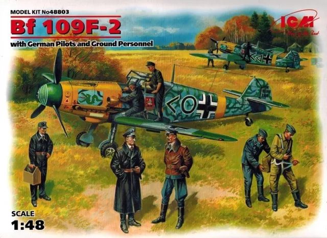 ICM 48803 - Bf 109 F-2 with German Pilots and Ground Personnel - 1:48