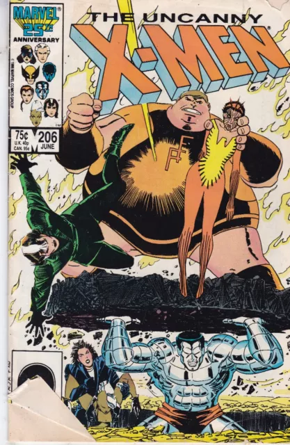 Marvel Comics Uncanny X-Men Vol. 1 #206 June 1986 Fast P&P Same Day Dispatch