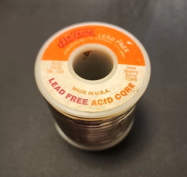 Flo-Temp by Alpha - Silver Lead  free acid core .125 Solder 12945