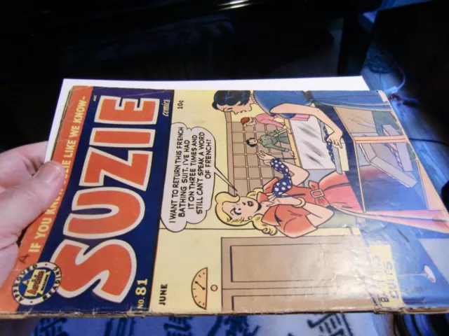 Suzie Comics (June 1951 Archie Close-Up Inc.) fr  (centerfold missing)