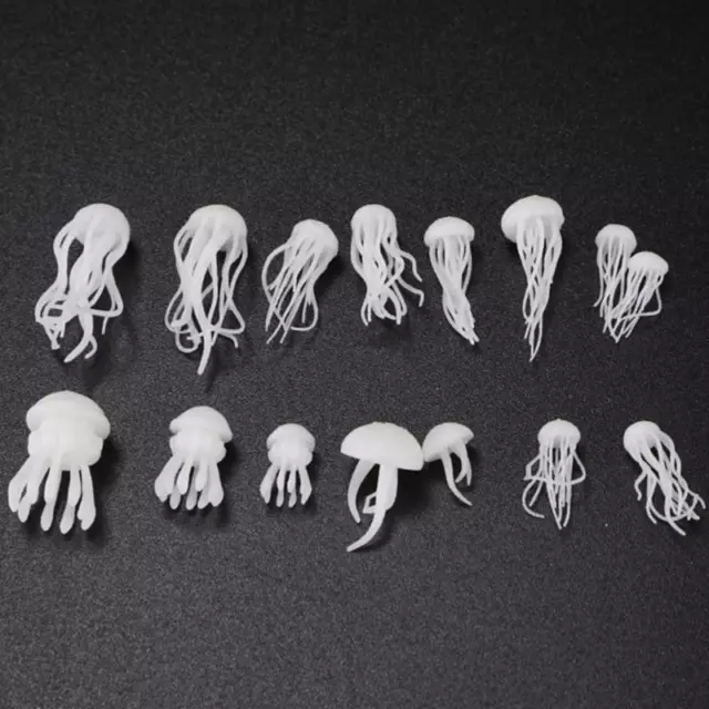 16 Pcs/set Epoxy Filling Material Crystal Ocean Resin 3D Mini Jellyfish Modeling
