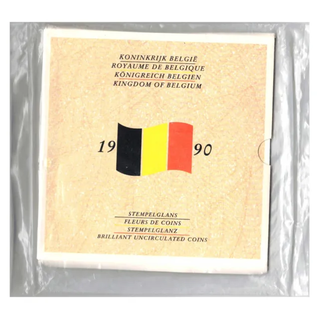 Belgique Série 10 monnaies + 1 médaille 1990 BU 175 ans Waterloo FDC blister