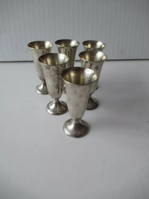 Lot of 6 Gorham Sterling Silver Cordials 115 grams