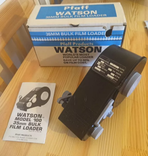 Watson Model No. 100 35mm Bulk Film Loader ~ Made in USA by Pfaff Products ~ NOS