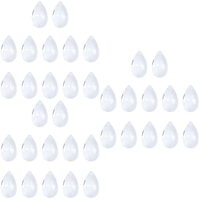 36 Pcs Chandelier Pendants Prisms Tear Drop Crystal Tears Raindrop