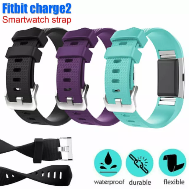 For Fitbit Charge 2 Silicone Wristband Watch Strap Bracelet AUS Band Replacement