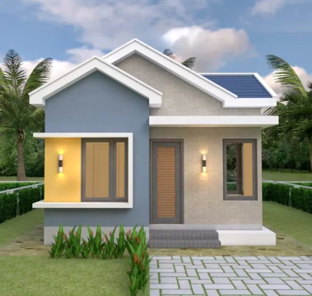 18x21 Feet Small House Plan 5.5x6.5 Meter 1 Bed 1 Bath PDF & (A4 Printed Plans)