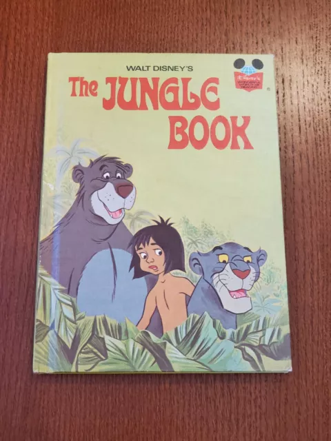 Walt Disney The Jungle Book Hardcover Book Vintage 1974