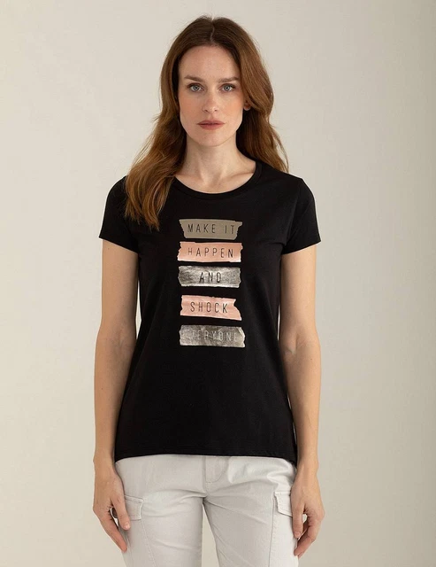 FRED MELLO T.SHIRT Girocollo Con Stampa Laminata Nero Taglia M Abbigliamento EUR 31 20 PicClick IT